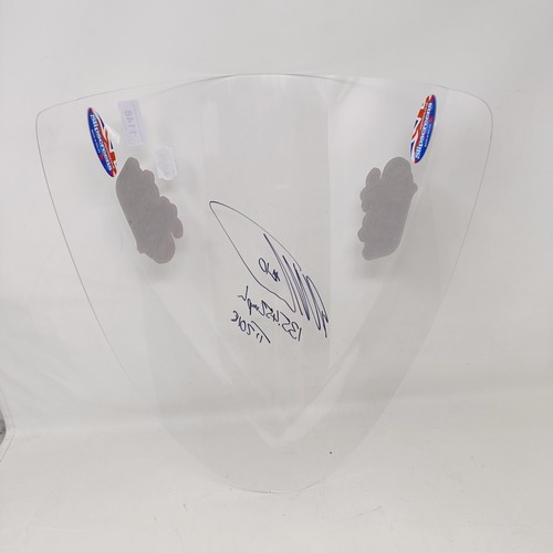 1148 - A Slipscreens perspex bubble screen, signed by Peter Hickman (Hickey) 135.452 mph TT 2018