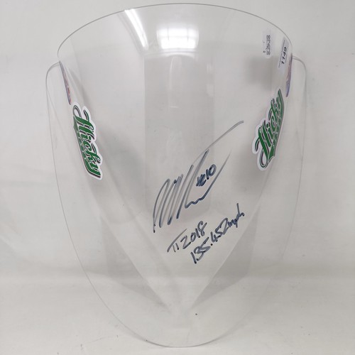 1149 - A Slipscreens perspex bubble screen, signed by Peter Hickman (Hickey) 135.452 mph TT 2018