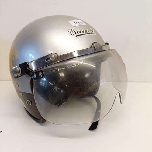 1165 - Two open face motorcycle helmets, and an AGV yellow motorcycle helmet (3)