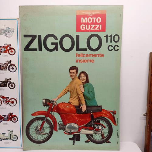 1180 - A Shell X-100 Motor Oil (Catene Regina) Moto Guzzi Zigolo 110 cc felicemente insieme advertising boa... 