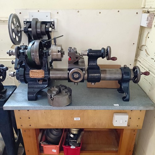 1173 - From a motorcycle engineer's workshop: Two Drummond Brothers Limited lathes, with a large selection ... 