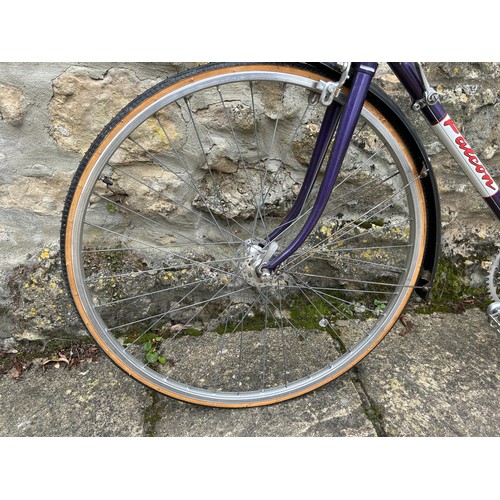 1191 - A gent's Falcon racing bicycle, metallic purple and white