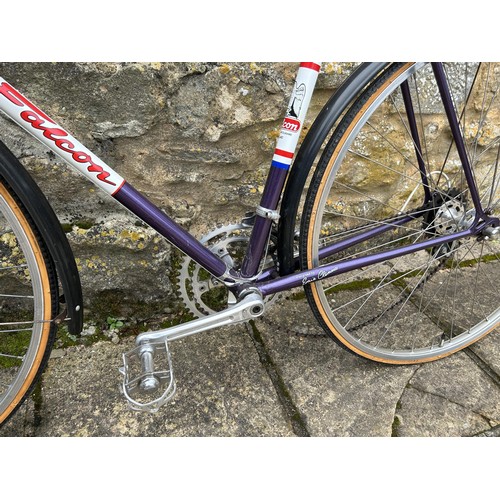 1191 - A gent's Falcon racing bicycle, metallic purple and white