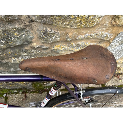 1191 - A gent's Falcon racing bicycle, metallic purple and white