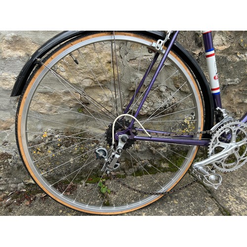 1191 - A gent's Falcon racing bicycle, metallic purple and white