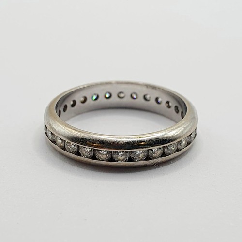 839 - An 18ct white gold and diamond eternity ring, ring size N