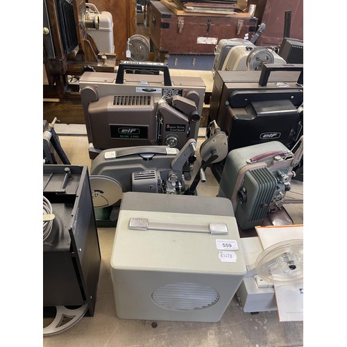 559 - A Baby Projector, assorted other projectors and related items (box)  Provenance:  From a vast single... 