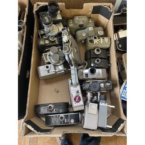 537 - A Meopta Admira 8F cine camera, and assorted other cine cameras (box)  Provenance:  From a vast sing... 