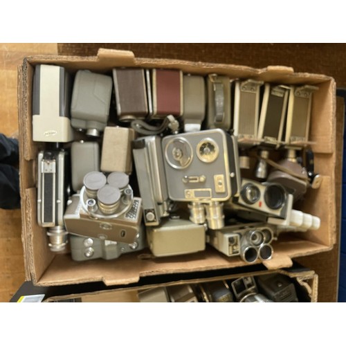 536 - A Triauto Cinemax-8 cine camera, and assorted other cine cameras (box)  Provenance:  From a vast sin... 