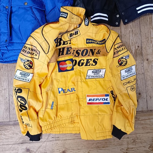 1152 - From a Damon Hill fan: a Damon Hill bomber type jacket, a Damon Hill World Champion 1996 padded coat... 