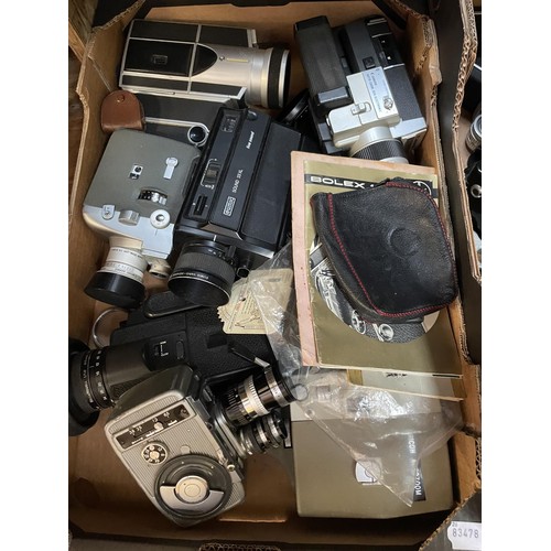 524 - A Yashica cine camera, and assorted other cine cameras (box)  Provenance:  From a vast single owner ... 