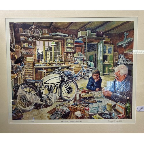 1162 - Three Roy Barrett signed prints, The Road, 452/500, Oldtimers, 116/500 and Friends And Neighbours, 4... 