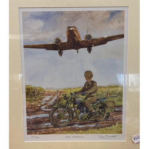 1163 - Three Roy Barrett signed prints, Jeff Smith MBE, 432/600, Final Approach 323/600 and Golden Days (Ar... 