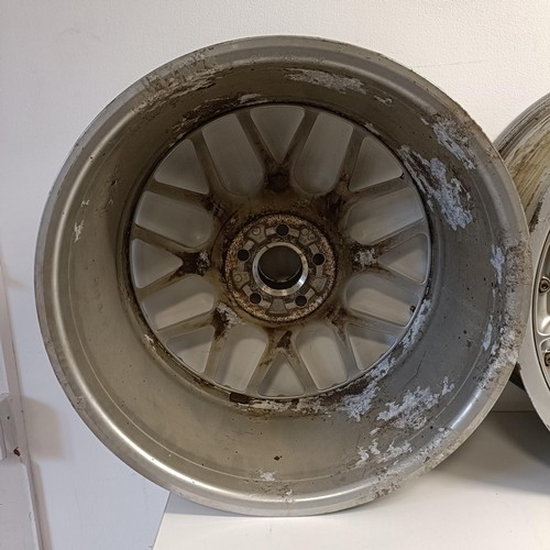 1140 - A set of four Audi TT Mk I 18 inch BBS alloy wheels, five bolt, including the centre caps and wheel ... 