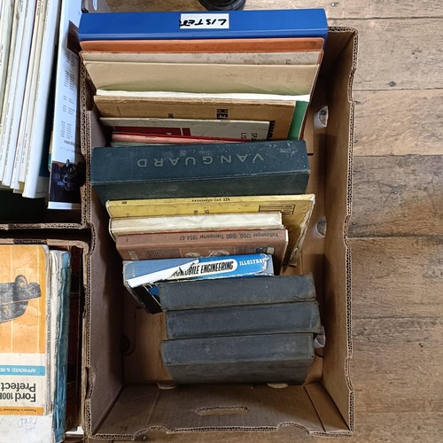 1188 - A collection of workshop manuals, parts lists, magazines and items (3 boxes)