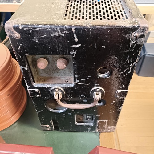 554 - A portable cinematic projector, in a painted wooden case   Provenance:  From a vast single owner col... 