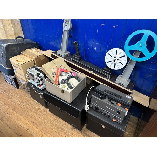 586 - Assorted projector parts, cases, leads and other items (qty)  Provenance:  From a vast single owner ...