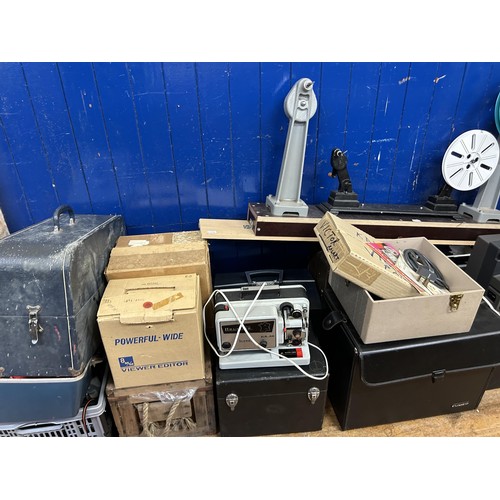 586 - Assorted projector parts, cases, leads and other items (qty)  Provenance:  From a vast single owner ...