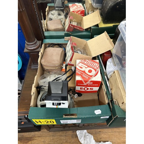 585 - Assorted projector parts and other items (4 boxes)  Provenance:  From a vast single owner collection...