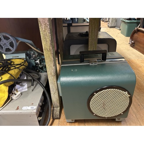 580 - An Ykpauha 7 projector, assorted speakers and related items (qty)  Provenance:  From a vast single o... 