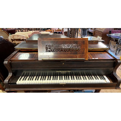 1628 - A Broadwood rosewood baby grand piano, 150 cm wide, Ivory Exemption Registration ref: ZXWVYX46