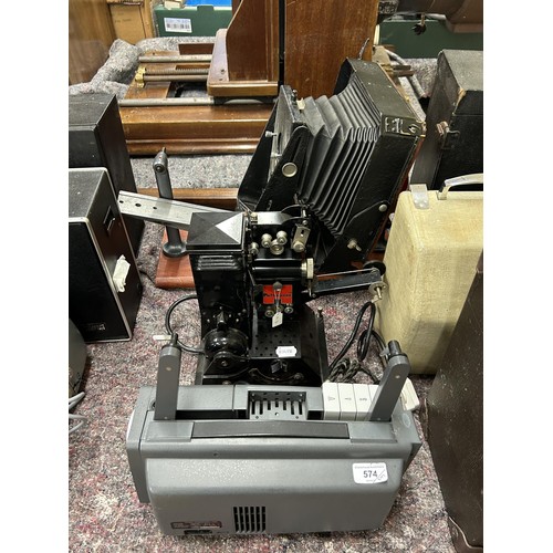 574 - A Pathescope projector, assorted projectors and related items (qty)   Provenance:  From a vast singl... 