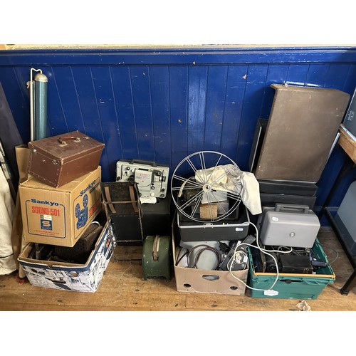 590 - A Quarz camcorder, assorted other projectors, cases, screens and other items (qty)  Provenance:  Fro...