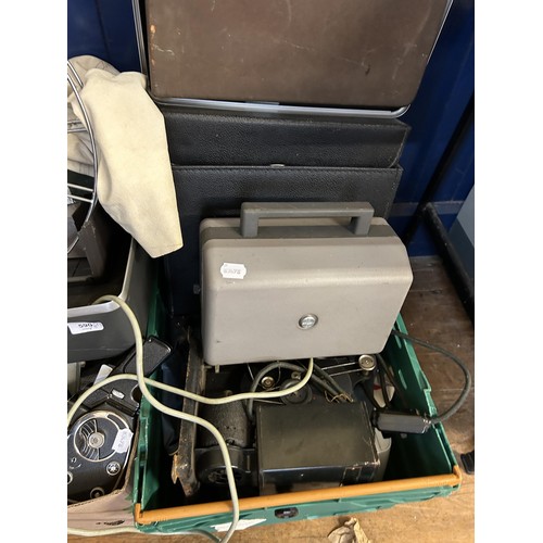 590 - A Quarz camcorder, assorted other projectors, cases, screens and other items (qty)  Provenance:  Fro...