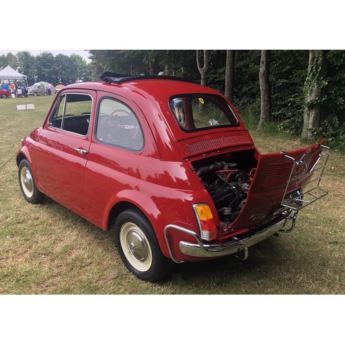 15 - 1972 Fiat 500L
Registration number BJU 508T
Ferrari red
Affectionately known as Belle
Few original f...