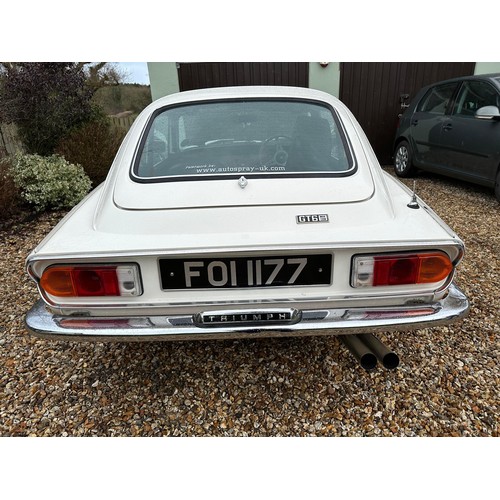 22 - 1973 Triumph GT6
Registration number FOI 1177
Chassis number KE145270
Engine number 24517
White with...