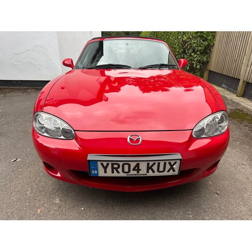 23 - 2004 Mazda MX-5
Registration YR04 KUX
Chassis number JMZNB18P600401784
Red with a black leather inte...