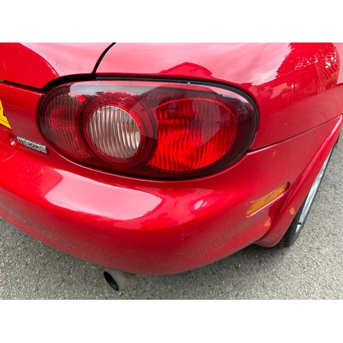 23 - 2004 Mazda MX-5
Registration YR04 KUX
Chassis number JMZNB18P600401784
Red with a black leather inte...