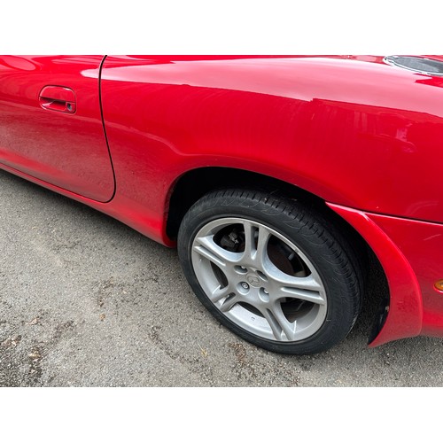 23 - 2004 Mazda MX-5
Registration YR04 KUX
Chassis number JMZNB18P600401784
Red with a black leather inte...