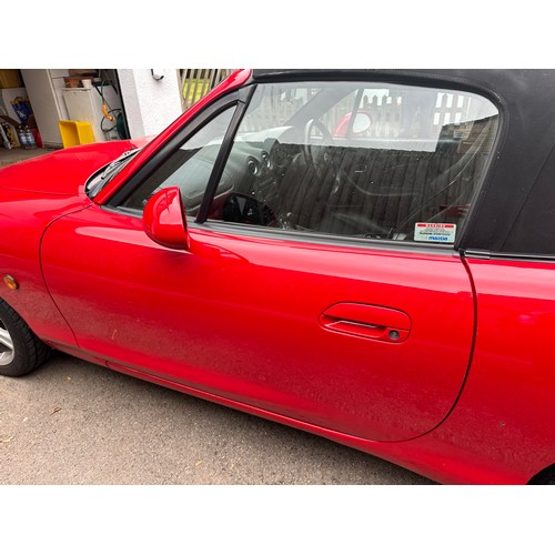 23 - 2004 Mazda MX-5
Registration YR04 KUX
Chassis number JMZNB18P600401784
Red with a black leather inte...