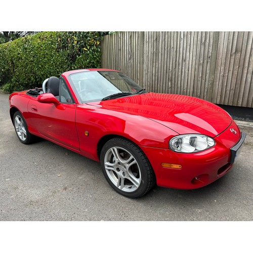 23 - 2004 Mazda MX-5
Registration YR04 KUX
Chassis number JMZNB18P600401784
Red with a black leather inte...