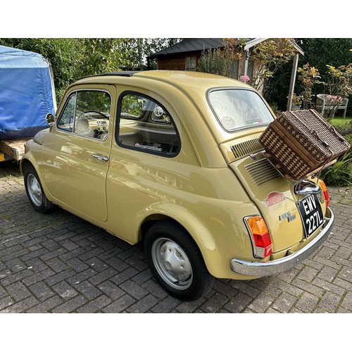 29 - 1973 Fiat 500F
Registration number EWV 227L
Chassis number 110F5125653
Engine number 126A5000
Mustar...