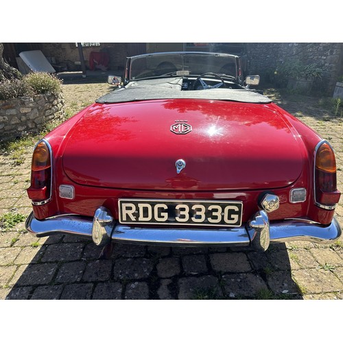 46 - 1969 MG C Roadster
Registration number RDG 333G
Chassis number GCN16760G
Red with a black leather in...