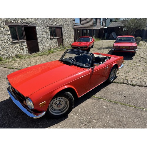 47 - 1975 Triumph TR6
Registration number HME 10N
Chassis number CR62970
Engine number CR004204HE
Red wit...