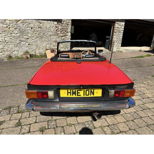 47 - 1975 Triumph TR6
Registration number HME 10N
Chassis number CR62970
Engine number CR004204HE
Red wit...