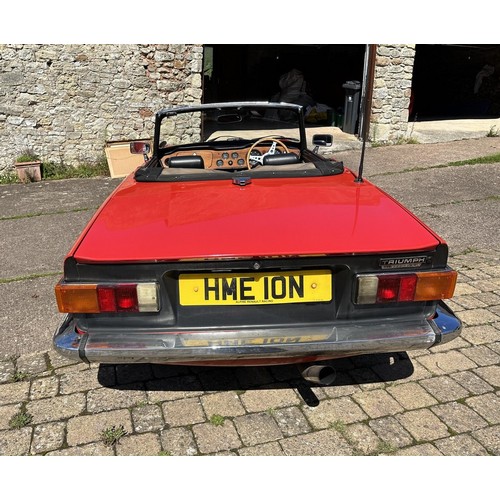 47 - 1975 Triumph TR6
Registration number HME 10N
Chassis number CR62970
Engine number CR004204HE
Red wit...