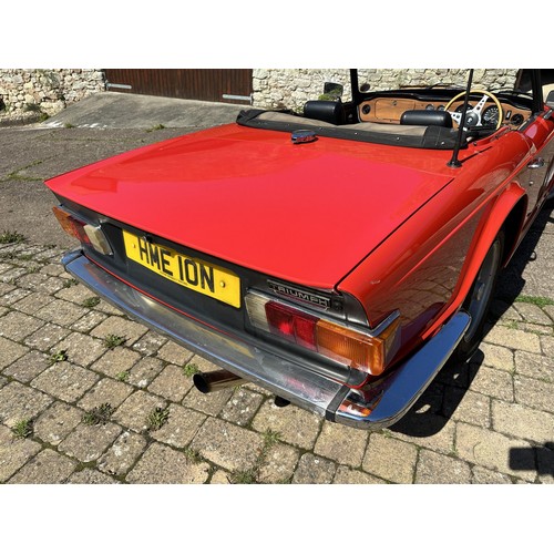 47 - 1975 Triumph TR6
Registration number HME 10N
Chassis number CR62970
Engine number CR004204HE
Red wit...