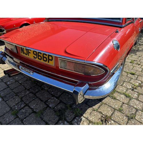 48 - 1976 Triumph Stag
Registration number NJF 966P
Chassis number LD413020
Engine number LF041276HE
Red ...