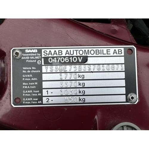 5 - 1995 Saab 900 SE Convertible
Registration number M90 OSP
Chassis number YS3DE7503S7010871
Engine num...