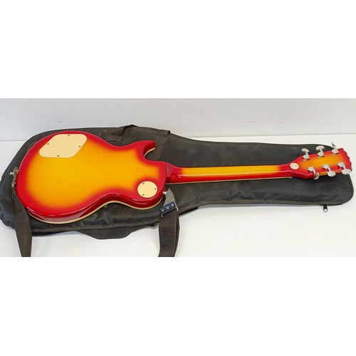 484 - A Vintage brand electric guitar, in a soft carry case