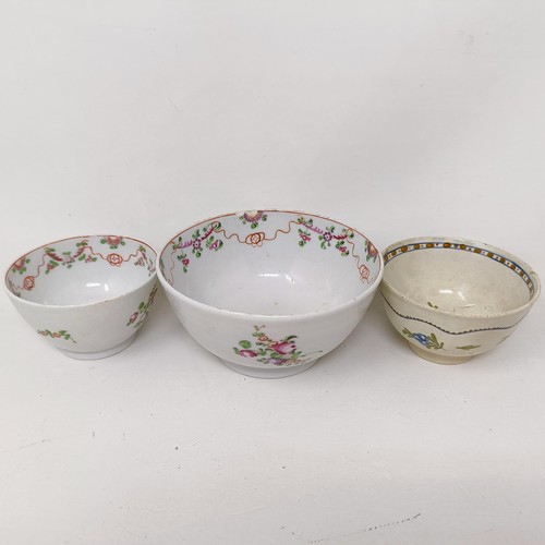 1560 - A 19th century tea bowl and saucer, a cup and saucer, and four other tea bowls (9)