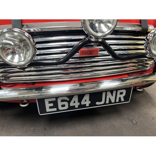 52 - 1998 Mini Red Hot 
Registration number E644 JNR
From a tribute to The Italian Job Mini trio
1300cc
R...