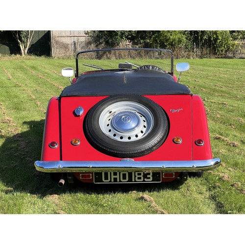 13 - 1958 Morgan 4/4
Registration number UH0 183
Chassis number A357
Engine number 391074
Wrexham red wit...