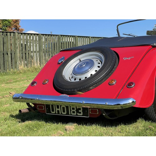 13 - 1958 Morgan 4/4
Registration number UH0 183
Chassis number A357
Engine number 391074
Wrexham red wit...