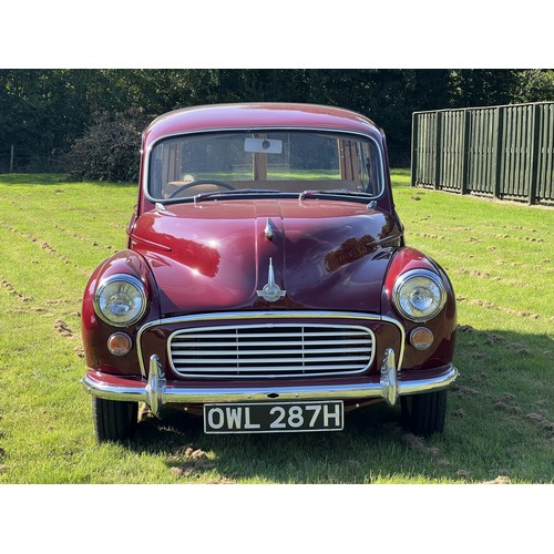 9 - 1970 Morris Minor Traveller
Registration number OWL 287H
Damask red with a biscuit interior
Bought a...