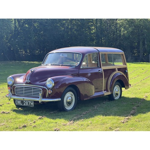 9 - 1970 Morris Minor Traveller
Registration number OWL 287H
Damask red with a biscuit interior
Bought a...